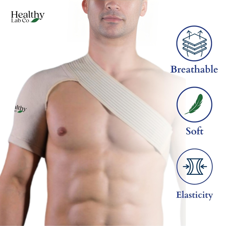 Cream Compression Shoulder Brace