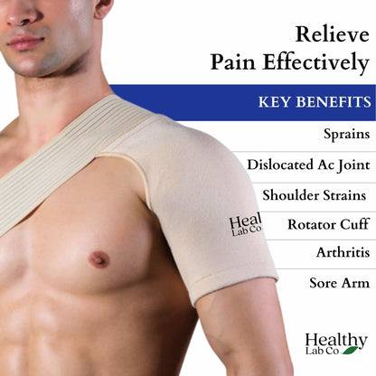 Cream Compression Shoulder Brace